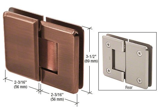 CRL Pinnacle 180 Series 180 Degree Glass - to - Glass Standard Hinge P1N180ABC0