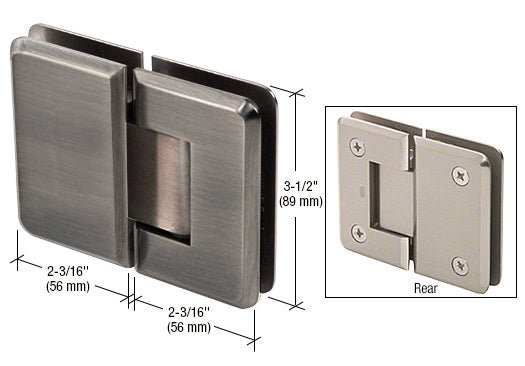 CRL Pinnacle 180 Series 180 Degree Glass - to - Glass Standard Hinge P1N180ABN