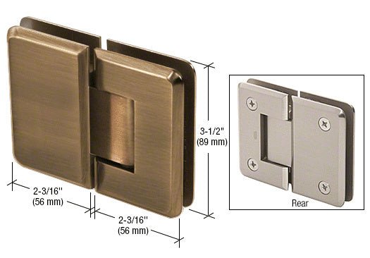 CRL Pinnacle 180 Series 180 Degree Glass - to - Glass Standard Hinge P1N180ABR