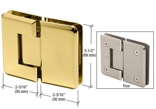 CRL Pinnacle 180 Series 180 Degree Glass - to - Glass Standard Hinge P1N180BR