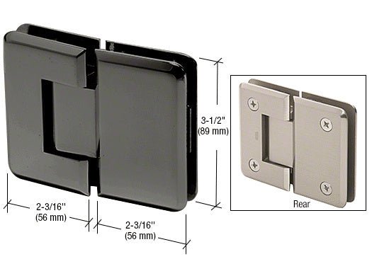 CRL Pinnacle 180 Series 180 Degree Glass - to - Glass Standard Hinge P1N180CH