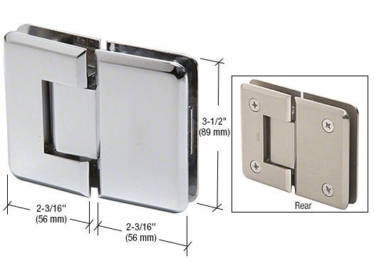 CRL Pinnacle 180 Series 180 Degree Glass - to - Glass Standard Hinge P1N180CH