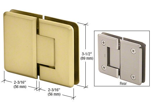 CRL Pinnacle 180 Series 180 Degree Glass - to - Glass Standard Hinge P1N180SB