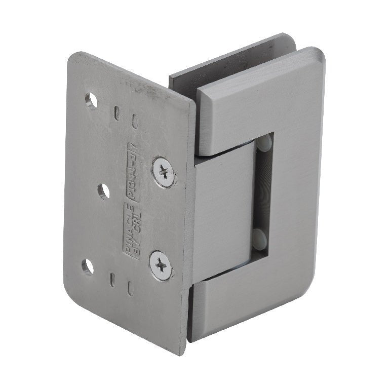 CRL Pinnacle Adjustable Wall Mount Offset Back Plate Hinge P1N344BN