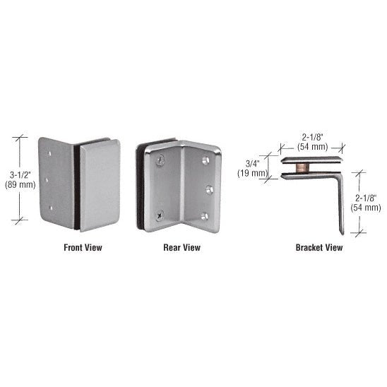 CRL Pinnacle and Prima Series Wall Mount Bracket P190SBSC