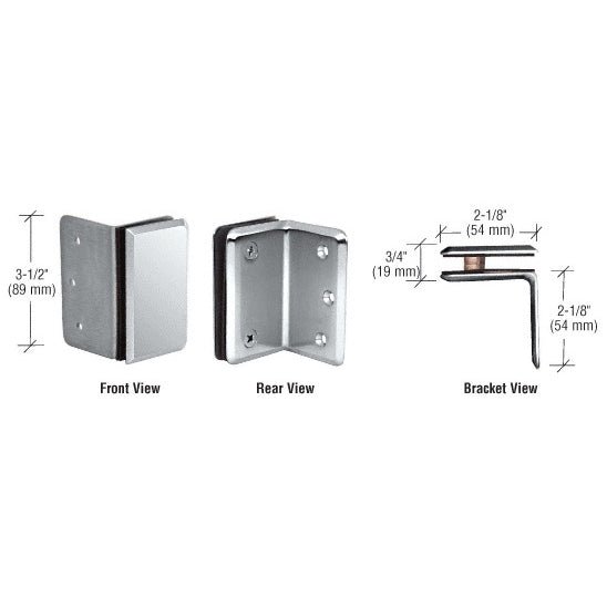 CRL Pinnacle and Prima Series Wall Mount Bracket P190SCH