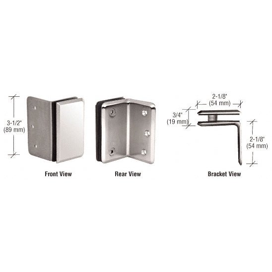 CRL Pinnacle and Prima Series Wall Mount Bracket P190SPN