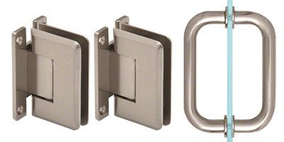 CRL Pinnacle Shower Pull and Hinge Set P1NS3BN