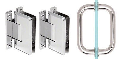 CRL Pinnacle Shower Pull and Hinge Set P1NS3CH