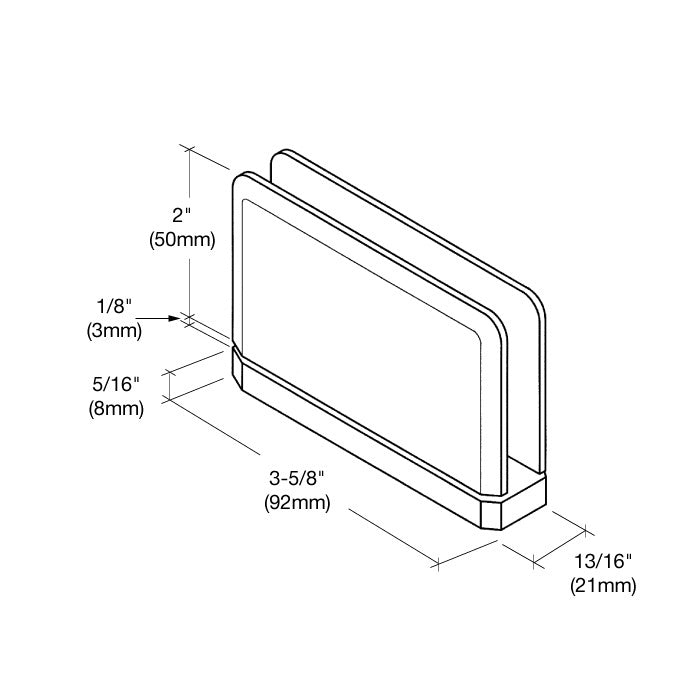 CRL Prima 01 Series Top or Bottom Mount Hinge PPH010RB