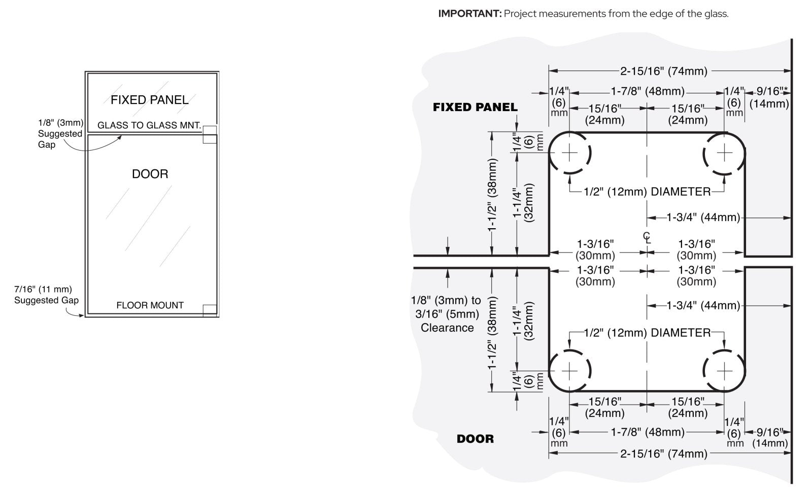 CRL Prima 02 Series Glass - To - Glass Mount Hinge PPH020RB