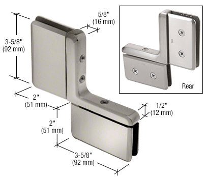 CRL Prima 04 Series Inline Panel Mount Hinge PPH04BN