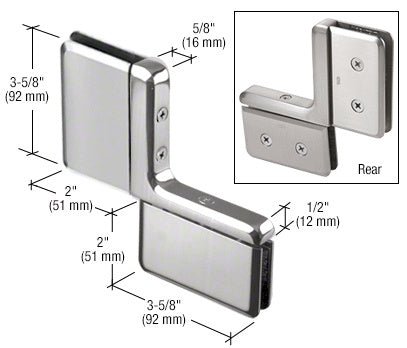 CRL Prima 04 Series Inline Panel Mount Hinge PPH04CH