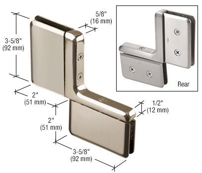 CRL Prima 04 Series Inline Panel Mount Hinge PPH04PN