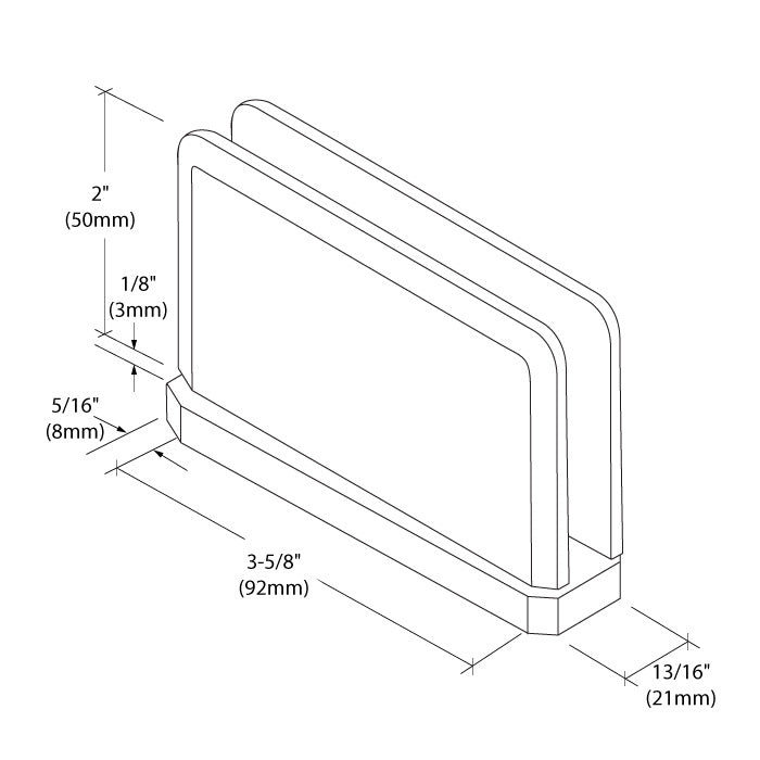 CRL Prima #1 Pin 01 Series Top or Bottom Mount Hinge PPH01510RB