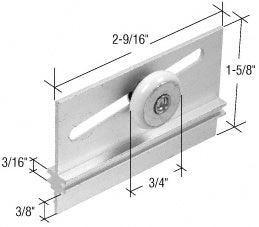 Prime - Line 3/4" Nylon Ball Bearing Oval Edge Shower Door Roller Assembly for Premiere M6055