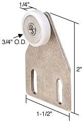 Prime - Line 3/4" Nylon Ball Bearing Shower Door Flat Edge Roller Assembly M6008