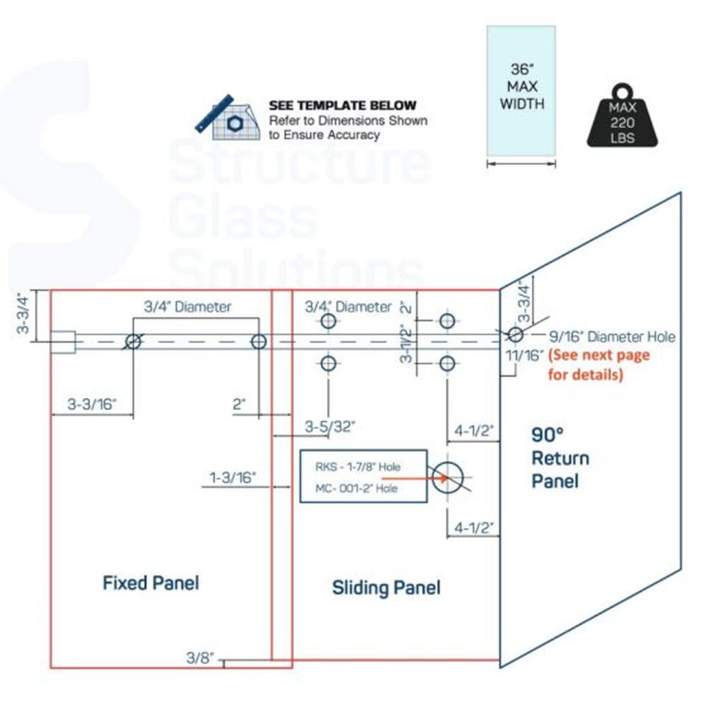 Structure Glass Solutions Quatro Ext Heavy Duty Sliding System Quatro EXT HD Sliding System BBR - ONZ