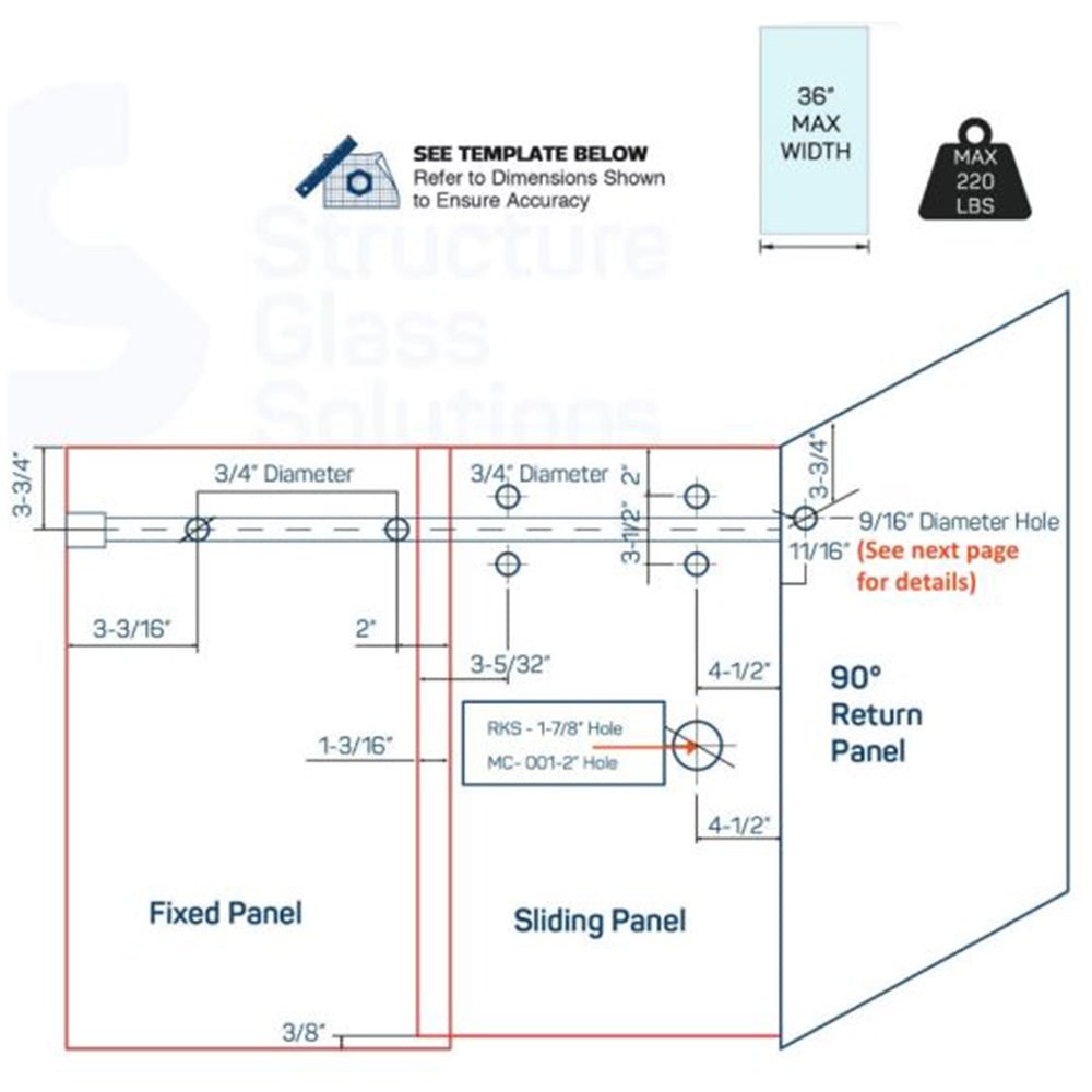 Structure Glass Solutions Quatro Heavy Duty Sliding System Quatro HD Sliding System - Brushed Gold