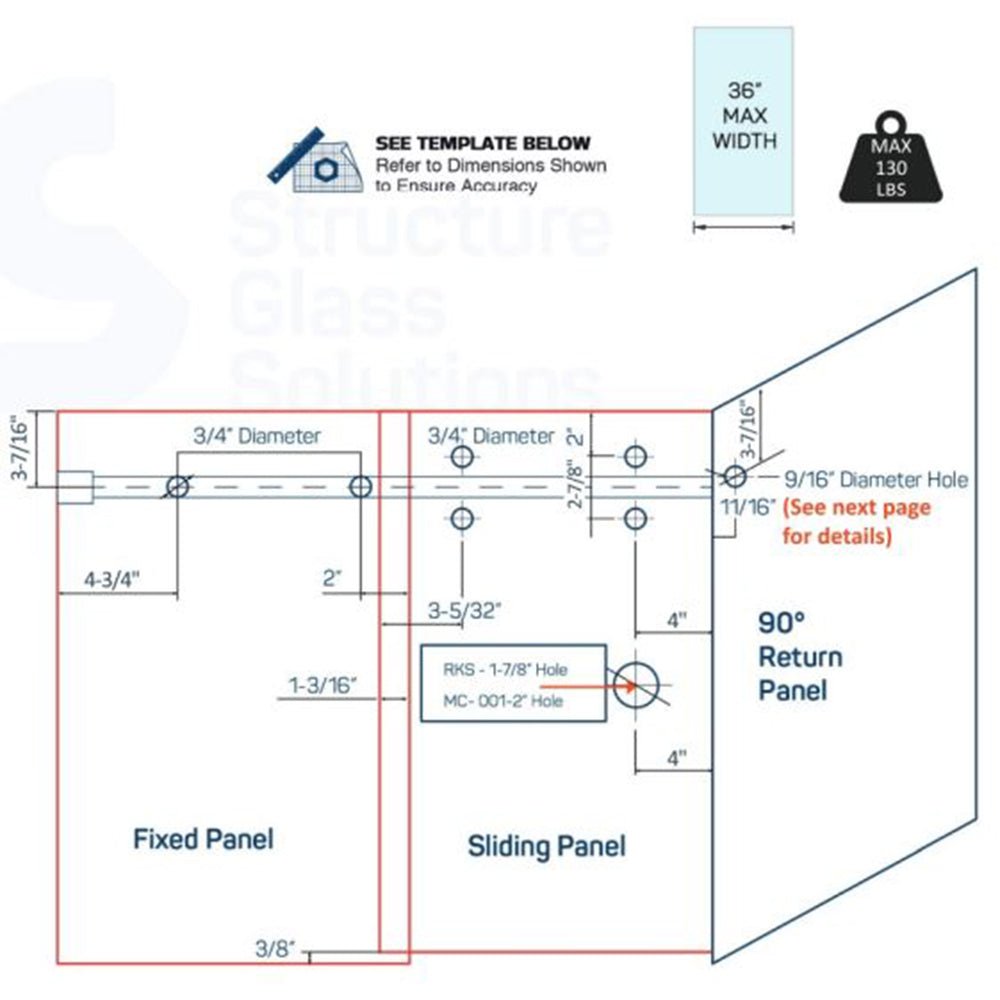 Structure Glass Solutions Quatro Standard Ext 118” Header Track Quatro EXT Standard Sliding System - ORB - Matte Black