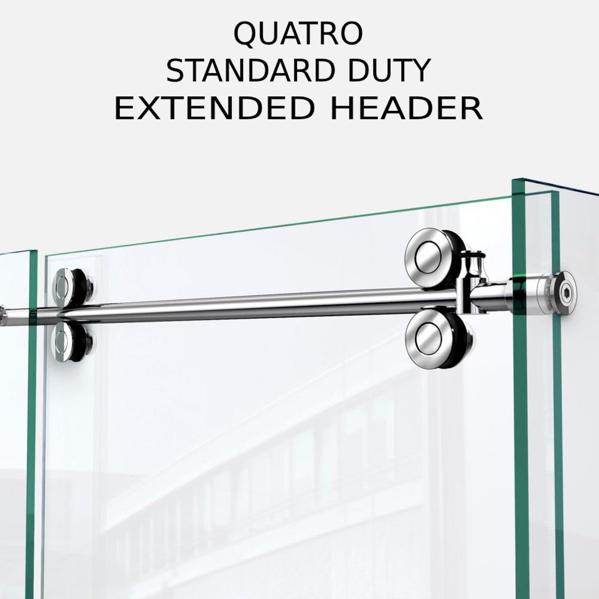 Structure Glass Solutions Quatro Standard Ext 118” Header Track Quatro EXT Standard Sliding System - ORB - Matte Black