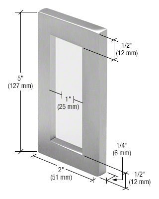 CRL Recessed "Peel and Stick" Finger Pull (*DISCONTINUED*) SLD2BS