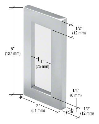 CRL Recessed "Peel and Stick" Finger Pull (*DISCONTINUED*) SLD2PS