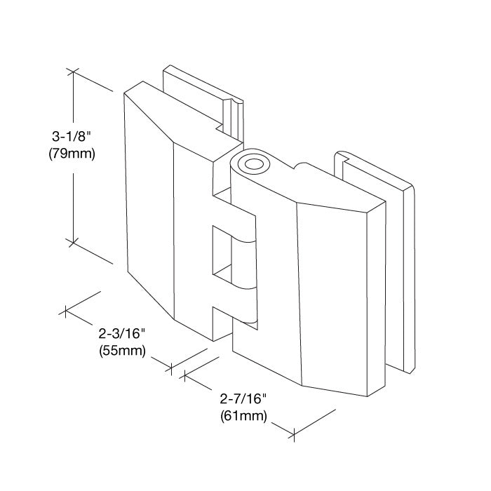 CRL Regal 180 Series Glass - to - Glass Hinge REG1800RB