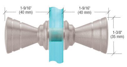 CRL Ribbed Bow - Tie Style Back - to - Back Knobs SDK046BN