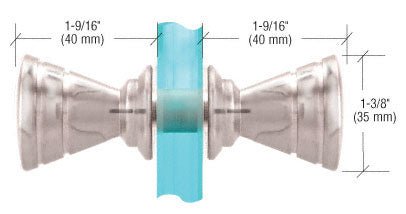 CRL Ribbed Bow - Tie Style Back - to - Back Knobs SDK046CH