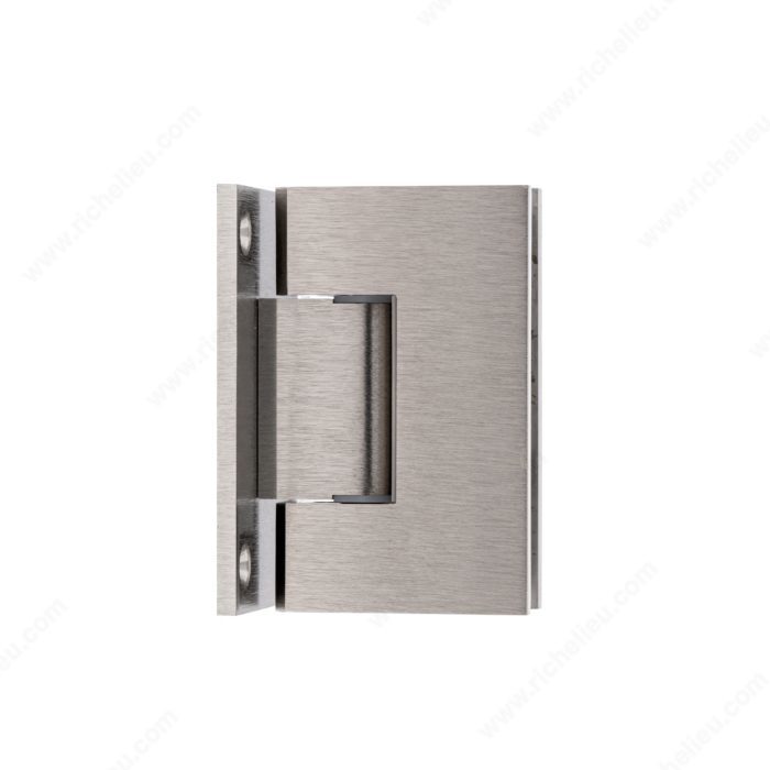 Richelieu Hardware Brushed Nickel Riveo Pro Glass - to - Wall Hinge with Full Backplate SH1SQ90W195