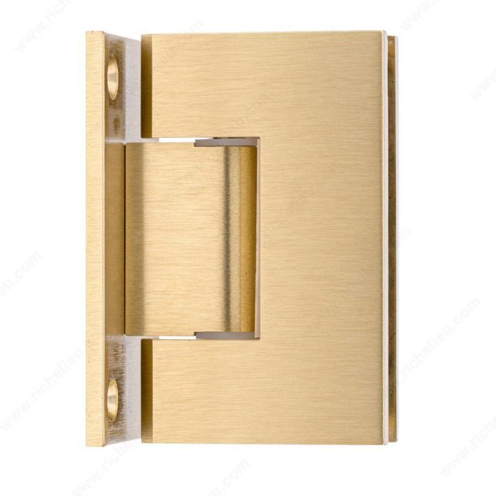 Richelieu Hardware Brushed Nickel Riveo Pro Glass - to - Wall Hinge with Full Backplate SH1SQ90W196