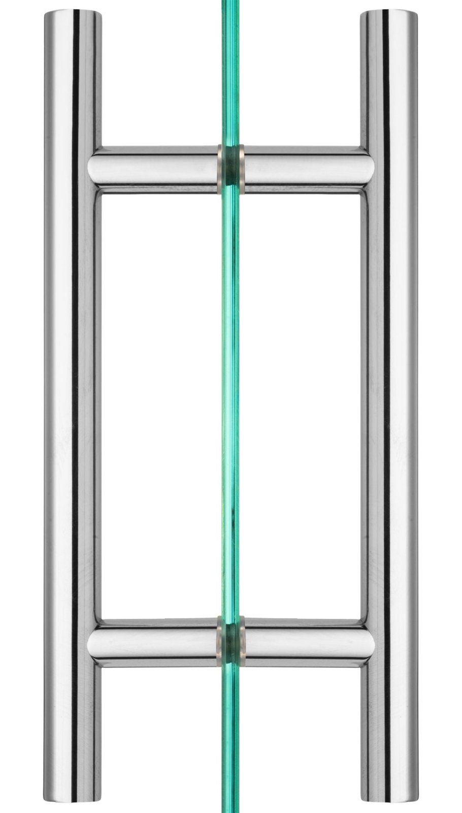 Rockwell Security Rockwell Back to Back Ladder Pull for Heavy Glass Frameless Shower Doors SDHLP6BS