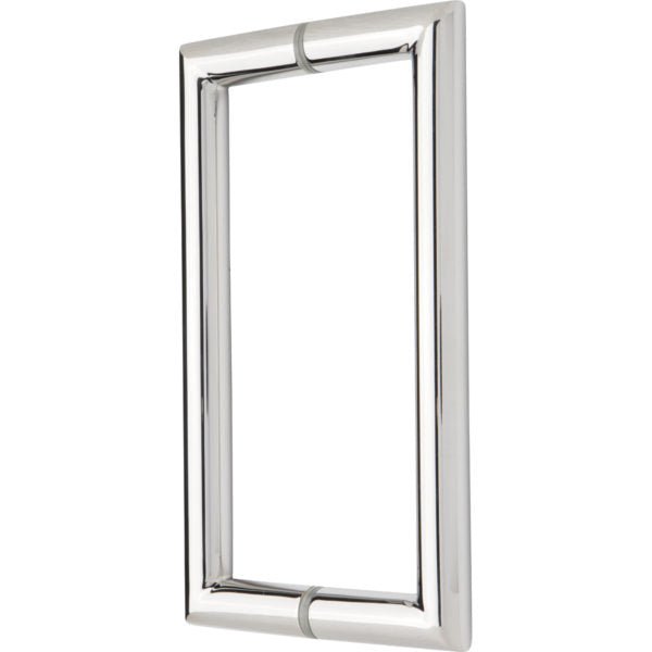 Rockwell Security Rockwell Back to Back Tubular Mitered Corner Handle for Heavy Glass Frameless Shower Door SDH6MCTBS