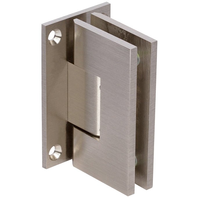 Rockwell Security Rockwell Heavy Duty Square Corner Shower Hinge, Full Back Plate HSHDL037LBSN