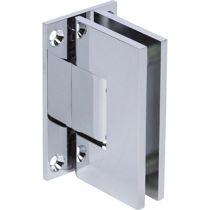 Rockwell Security Rockwell Heavy Duty Square Corner Shower Hinge, Full Back Plate HSHDL037LCP