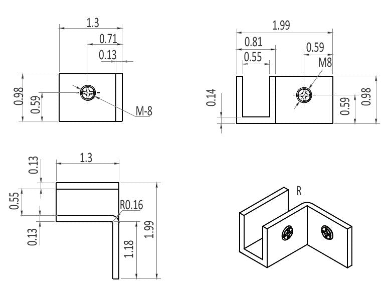 Rockwell Security Rockwell Left Handed Shower Door Wall Mount SDCOWUS10BL