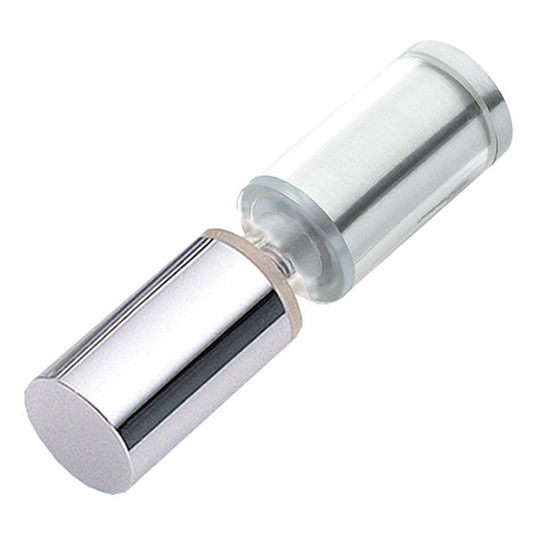 Rockwell Security Double Sided Knob with Clear Bumper on One Side for Frameless Heavy Glass Shower Doors SDKS03X2CP