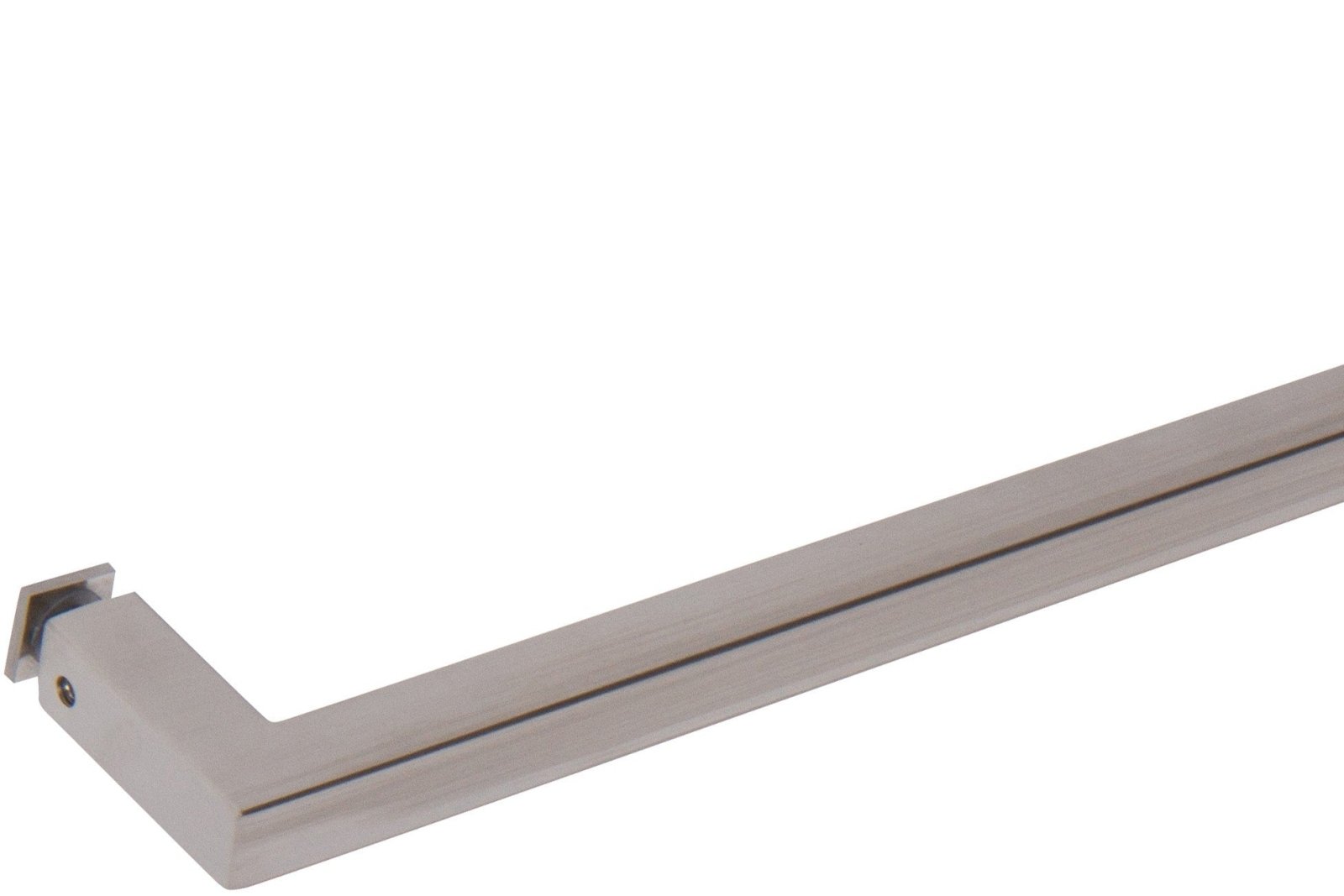 Rockwell Security Rockwell Square Corner Single Side Towel Bar for Glass Shower Doors SDPSQT18BS