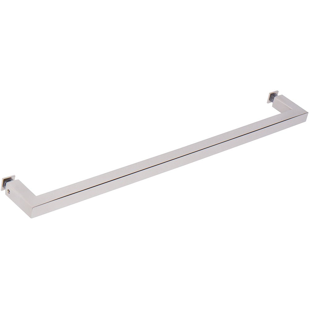 Rockwell Security Rockwell Square Corner Single Side Towel Bar for Glass Shower Doors SDPSQT28PS