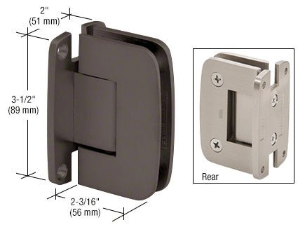 CRL Roman 037 Series Wall Mount 'H' Back Plate Hinge *Discontinued* R0M0370RB