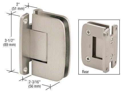 CRL Roman 037 Series Wall Mount 'H' Back Plate Hinge *Discontinued* R0M037BN