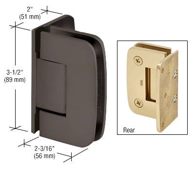 CRL Roman 044 Series Wall Mount Offset Back Plate Hinge *Discontinued* R0M0440RB