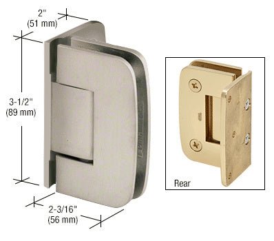 CRL Roman 044 Series Wall Mount Offset Back Plate Hinge *Discontinued* R0M044BN