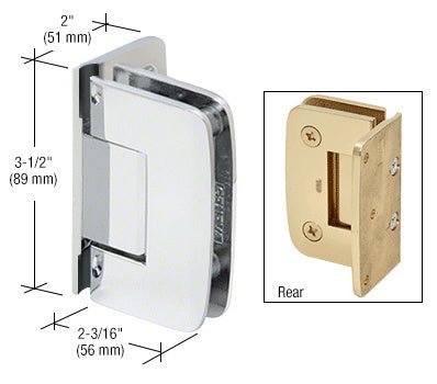 CRL Roman 044 Series Wall Mount Offset Back Plate Hinge *Discontinued* R0M044CH