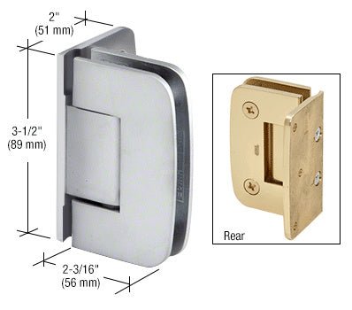 CRL Roman 044 Series Wall Mount Offset Back Plate Hinge *Discontinued* R0M044SC