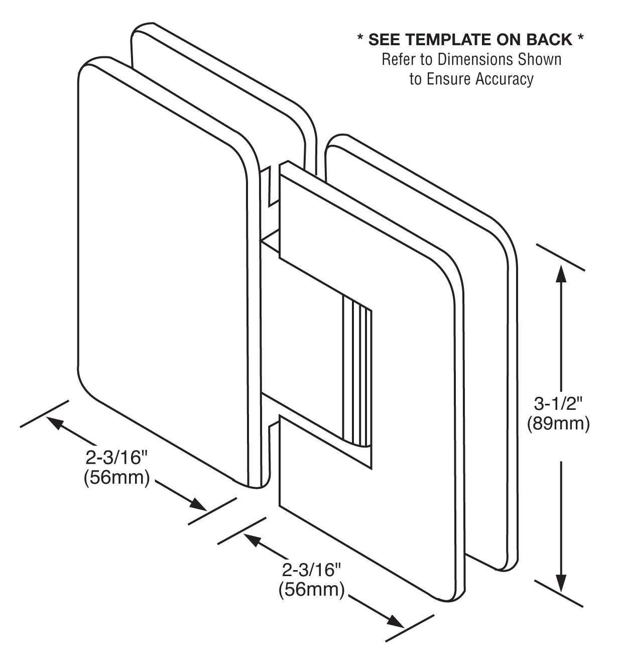 CRL Roman 180 Series 180 Degree Glass - To - Glass Standard Hinge R0M180BN