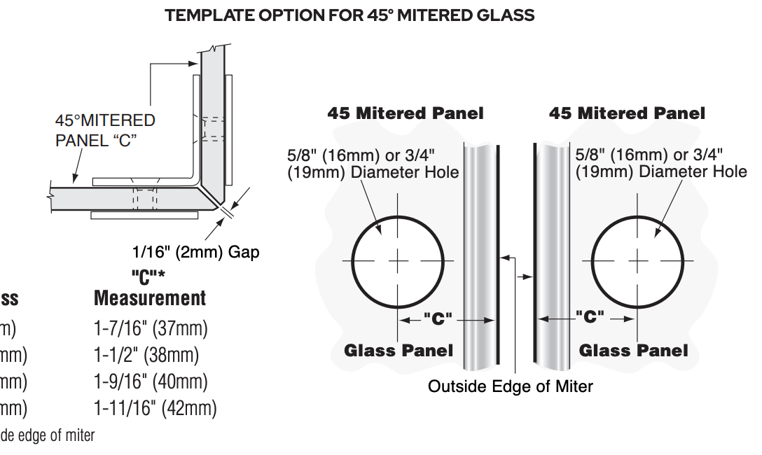 CRL Roman Series 90 Degree Glass - to - Glass Clamp R0M91CH