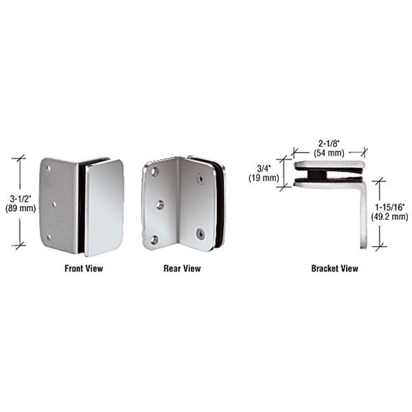 CRL Roman Series Wall Mount Bracket R090SCH