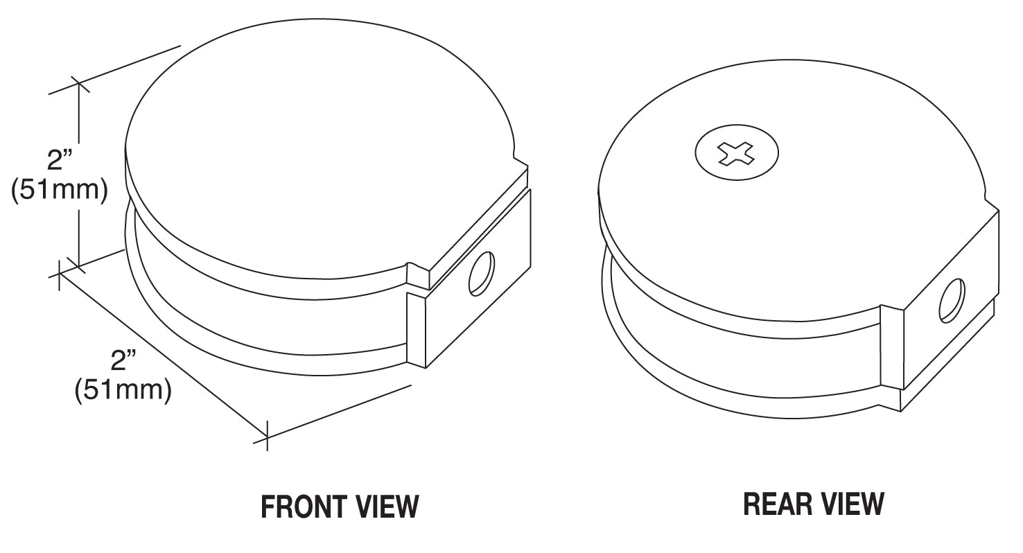 CRL Round Fixed Panel U - Clamp RC79BN